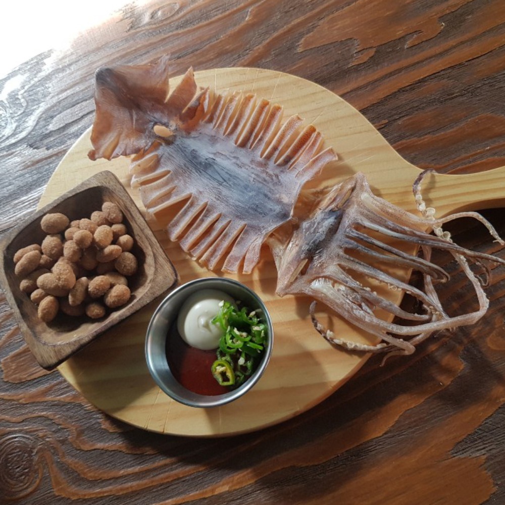 백송식품 동해안 마른오징어/마른안주 마른오징어 3미 (120g내외)